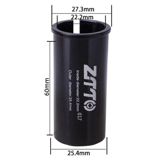 22.2-25.4mm 017 2pcs ZTTO Bicycle Seat Post Conversion Sleeve Reducer Cover(Black)