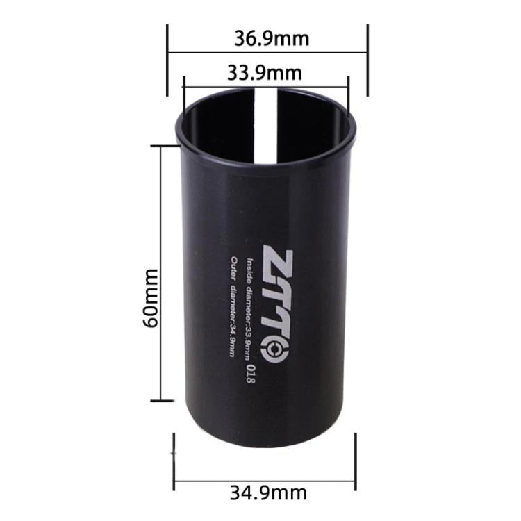 33.9-34.9mm 018 2pcs ZTTO Bicycle Seat Post Conversion Sleeve Reducer Cover(Black)