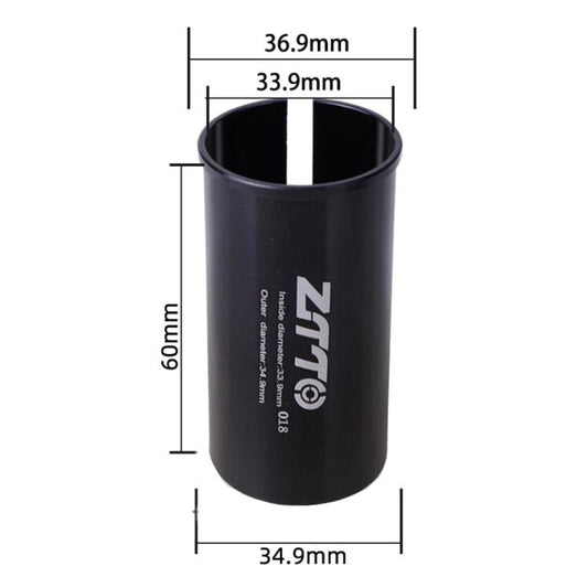 33.9-34.9mm 018 2pcs ZTTO Bicycle Seat Post Conversion Sleeve Reducer Cover(Black)