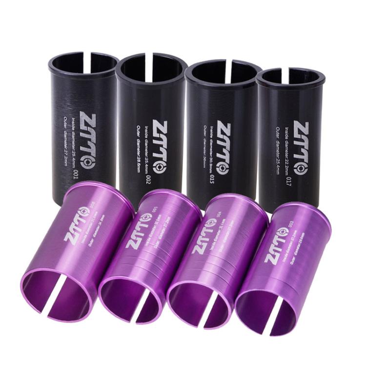 25.4-28.6mm 002 2pcs ZTTO Bicycle Seat Post Conversion Sleeve Reducer Cover(Purple)