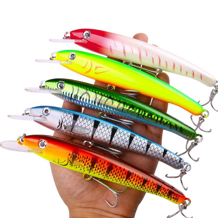 HENGJIA MI226 19cm 44g Deep Diving Mino False Bait Fishing Bionic Road Lure, Color: No.6