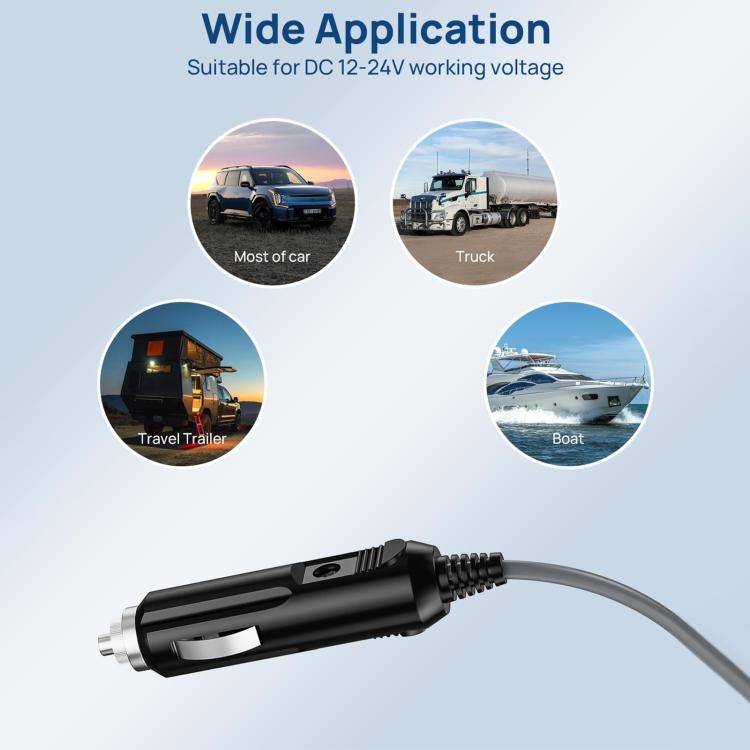 EDUP EP-SK0101 3m Mini Car Charger Cigarette Lighter To DC5.5 x 2.1mm Car Waterproof Power Cable