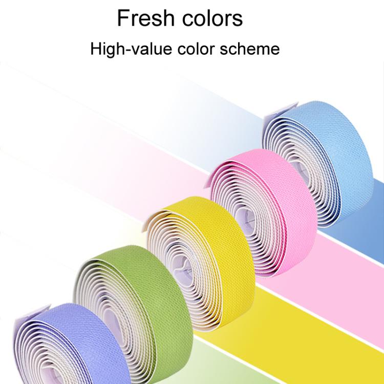 FMFXTRA F258 1pair Road Bike Handlebar Strap Anti-Slip Breathable Gradient Handlebar Tape(White Green)