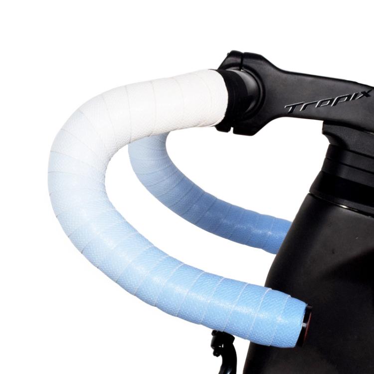 FMFXTRA F258 1pair Road Bike Handlebar Strap Anti-Slip Breathable Gradient Handlebar Tape(White Blue)