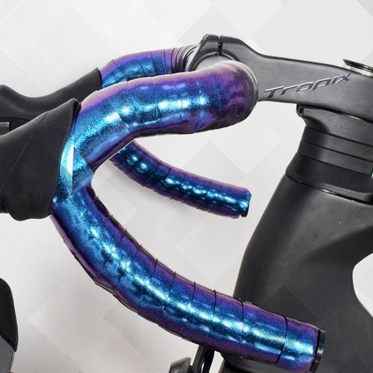 FMFXTRA F168 1pair Road Bike Handlebar Strap Anti-Slip Breathable Gradient Handlebar Tape(Aurora Purple)