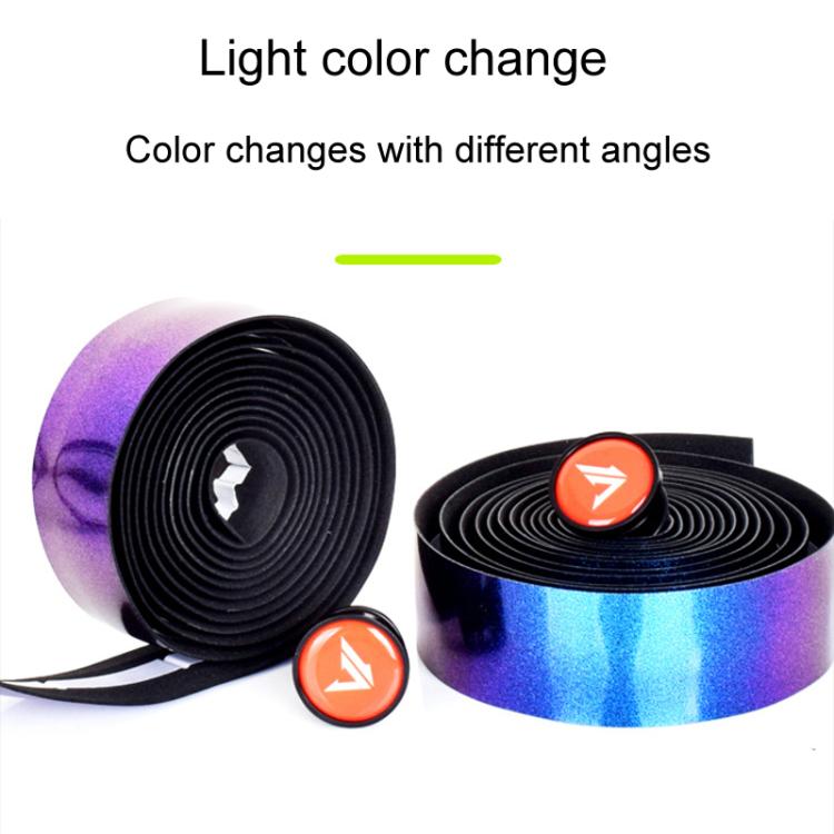 FMFXTRA F168 1pair Road Bike Handlebar Strap Anti-Slip Breathable Gradient Handlebar Tape(Aurora Purple)