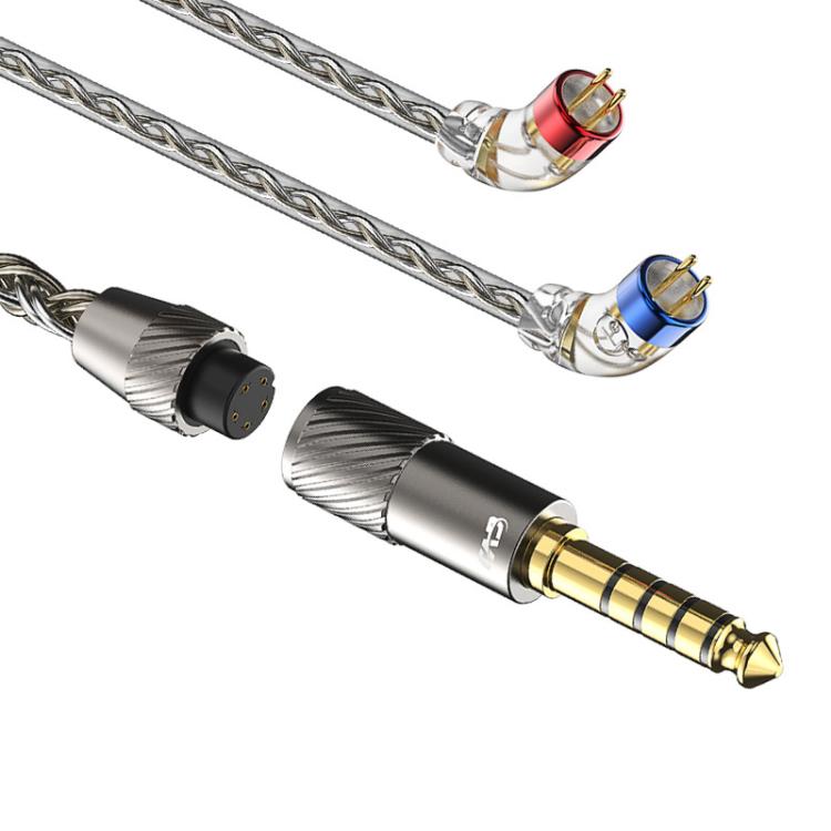 CVJ TS800 Eight Strands Copper Silver Plated Interchangeable Audio Plugs Headphone Upgrade Cable, Style: 4.4mm 0.78mm