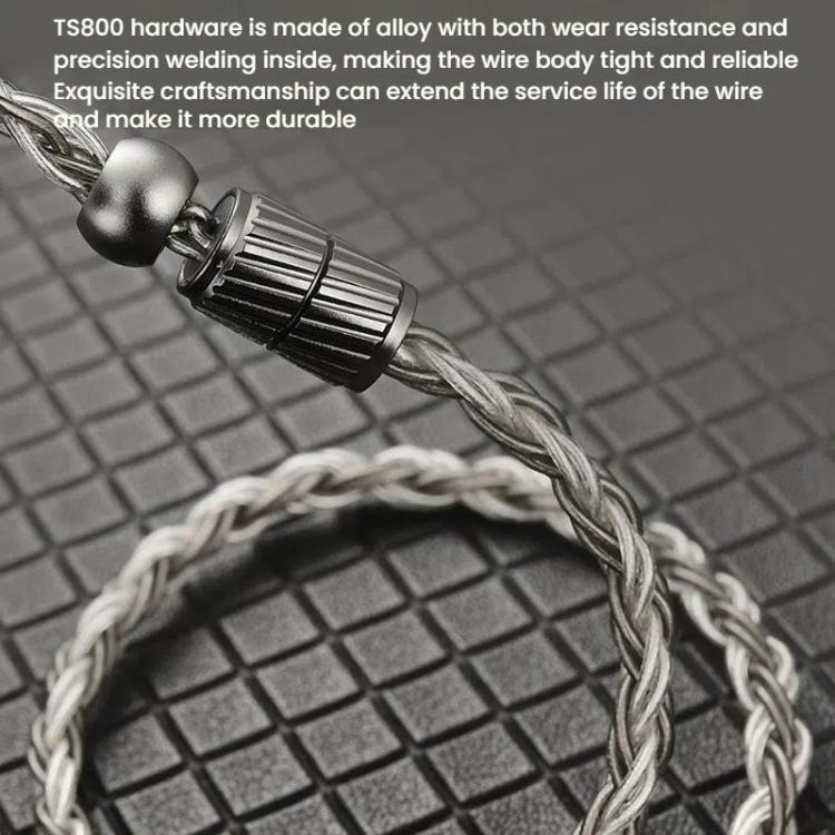 CVJ TS800 Eight Strands Copper Silver Plated Interchangeable Audio Plugs Headphone Upgrade Cable, Style: 4.4mm 0.78mm