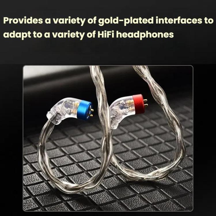 CVJ TS800 Eight Strands Copper Silver Plated Interchangeable Audio Plugs Headphone Upgrade Cable, Style: Type-C 0.75mm