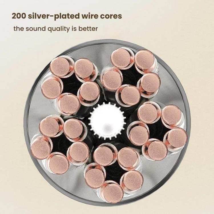 CVJ TS800 Eight Strands Copper Silver Plated Interchangeable Audio Plugs Headphone Upgrade Cable, Style: 4.4mm 0.78mm