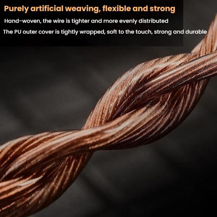 CVJ VS400 Interchangeable Audio Plug Oxygen-Free Copper Headphone Upgrade Cable, Style: Type-C MMCX