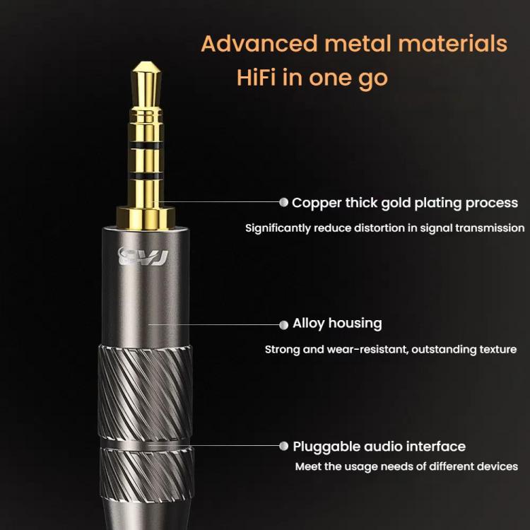 CVJ VS400 Interchangeable Audio Plug Oxygen-Free Copper Headphone Upgrade Cable, Style: Type-C 0.78mm