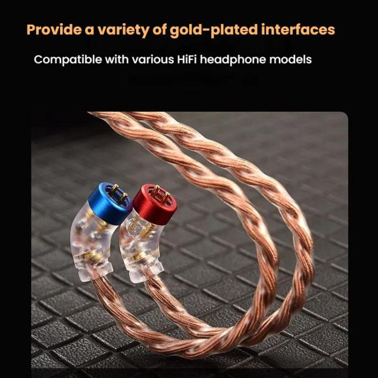 CVJ VS400 Interchangeable Audio Plug Oxygen-Free Copper Headphone Upgrade Cable, Style: Type-C 0.75mm