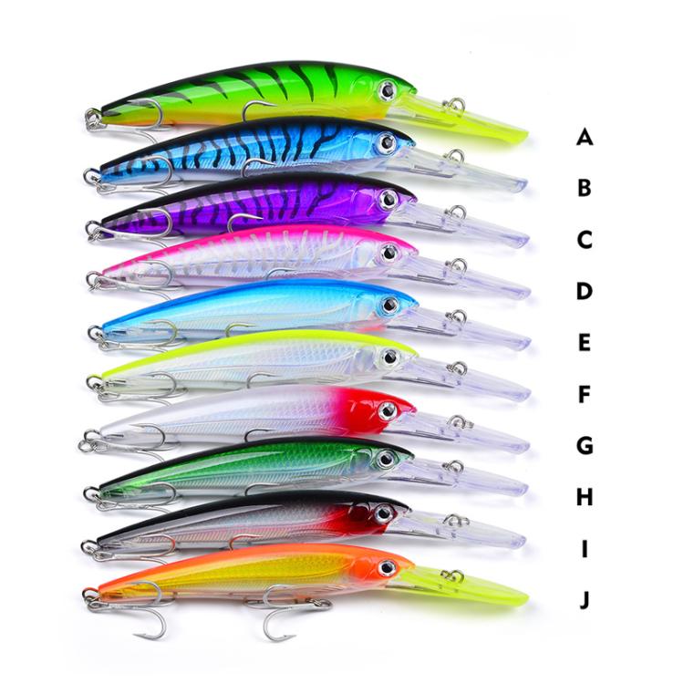 PROBEROS DW627 Long-Distance Casting Large Minnow Lure Fishing Bionic Bait, Style: D(19.5cm/50g)