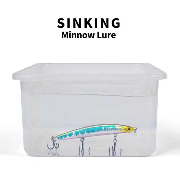 PROBEROS DW622 12.5cm-16g Submerged Minnow Lure All-Purpose Sea Fishing Plastic Bionic Hard Bait(B)