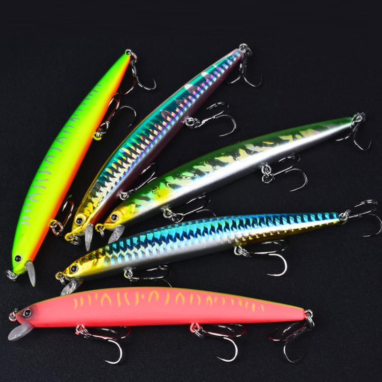 PROBEROS DW622 12.5cm-16g Submerged Minnow Lure All-Purpose Sea Fishing Plastic Bionic Hard Bait(D)