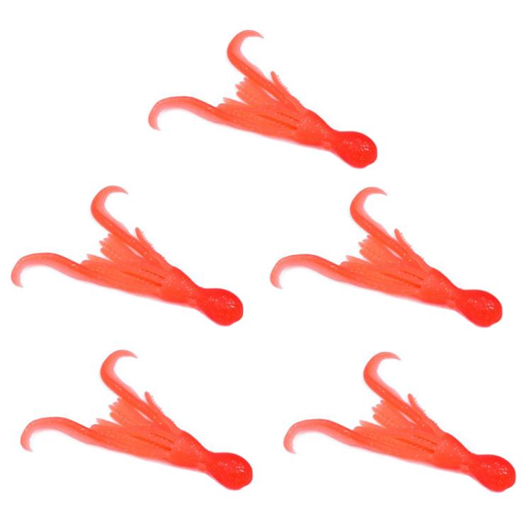 5pcs / Pack PROBEROS DW6123 10cm-4.8g Simulated Squid Soft Bait Sea Fishing Octopus False Lure(B)