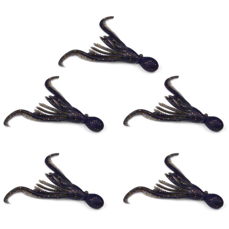 5pcs / Pack PROBEROS DW6123 10cm-4.8g Simulated Squid Soft Bait Sea Fishing Octopus False Lure(D)
