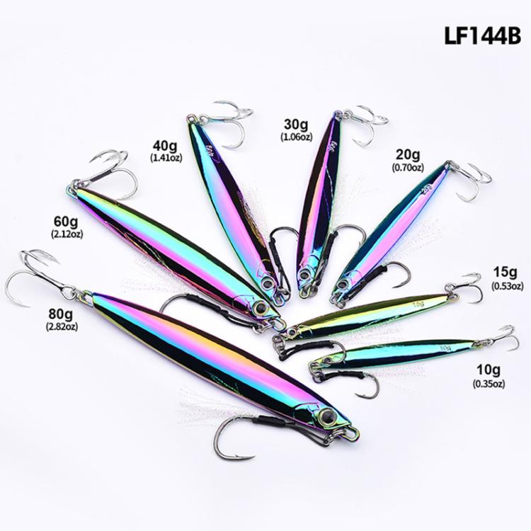 10g PROBEROS LF144 Zinc Alloy Lure Long-Distance Casting Fast-Draw Spanish Mackerel Mirror Bait(Colorful)