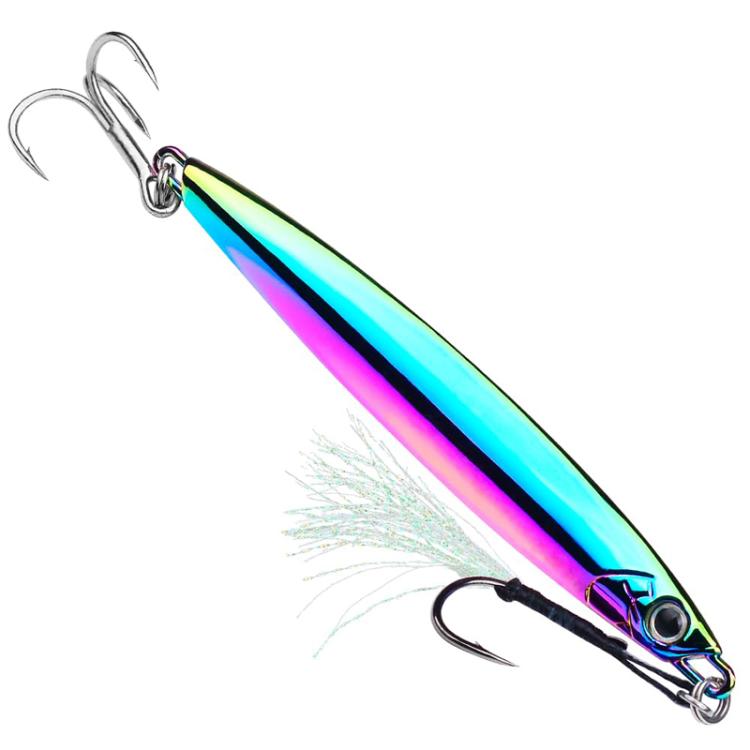 40g PROBEROS LF144 Zinc Alloy Lure Long-Distance Casting Fast-Draw Spanish Mackerel Mirror Bait(Colorful)