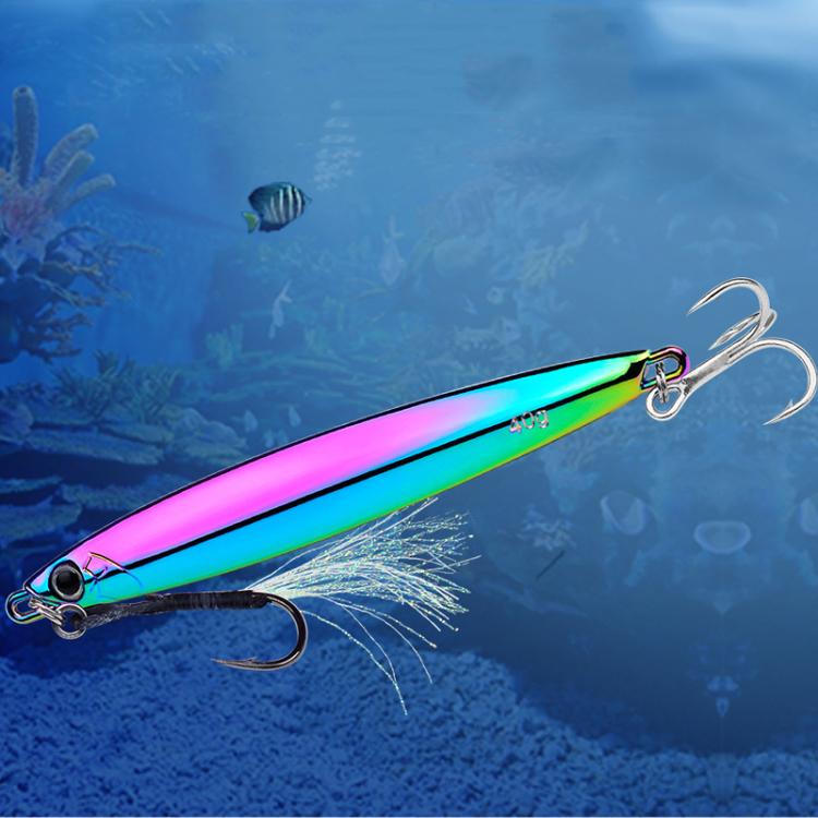 30g PROBEROS LF144 Zinc Alloy Lure Long-Distance Casting Fast-Draw Spanish Mackerel Mirror Bait(Colorful)