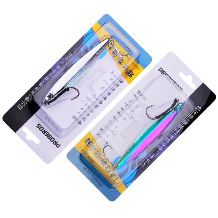 10g PROBEROS LF144 Zinc Alloy Lure Long-Distance Casting Fast-Draw Spanish Mackerel Mirror Bait(Colorful)