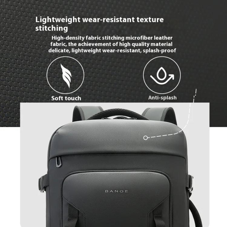 BANGE BG-3055 Men Large Capacity Shoulder Bag Expanded Capacity Business Travel Backpack(Blue)