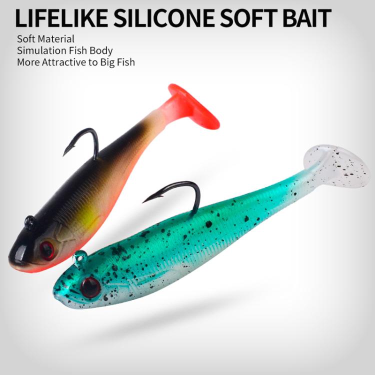 PROBEROS DW6092N6A 5pcs / Set T-Tail Lua False Bait Single Hook Full Swimming Submerged Imitation Soft Lure