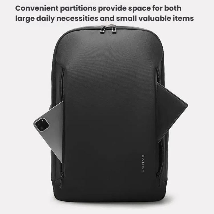 BANGE BG-3057 Large Capacity Men Business Work Lightweight Computer Backpack(Black)