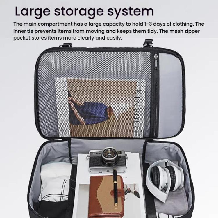 BANGE BG-1916 Men Backpack Large Capacity Shoulder Computer Bag(Black)