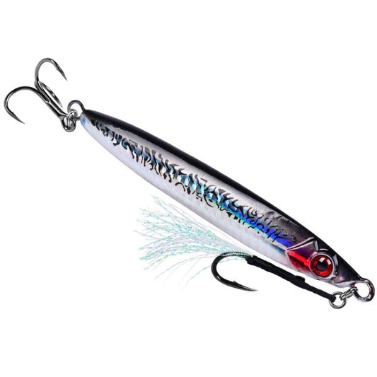 14G PROBEROS LF153 3D Fast Twitch Sea Fishing Road Runner Lure Long Casting Quick Sinking False Bait(D)