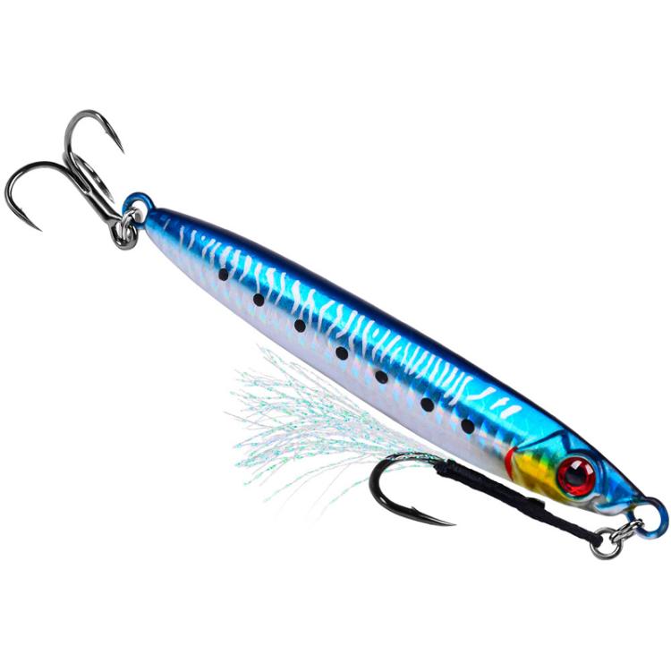 60G PROBEROS LF153 3D Fast Twitch Sea Fishing Road Runner Lure Long Casting Quick Sinking False Bait(B)