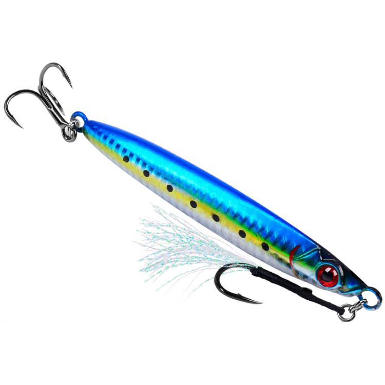 60G PROBEROS LF153 3D Fast Twitch Sea Fishing Road Runner Lure Long Casting Quick Sinking False Bait(E)