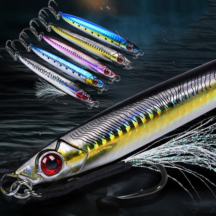 14G PROBEROS LF153 3D Fast Twitch Sea Fishing Road Runner Lure Long Casting Quick Sinking False Bait(D)