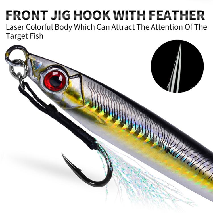 60G PROBEROS LF153 3D Fast Twitch Sea Fishing Road Runner Lure Long Casting Quick Sinking False Bait(D)