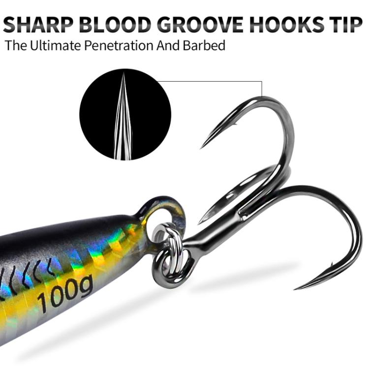 60G PROBEROS LF153 3D Fast Twitch Sea Fishing Road Runner Lure Long Casting Quick Sinking False Bait(C)