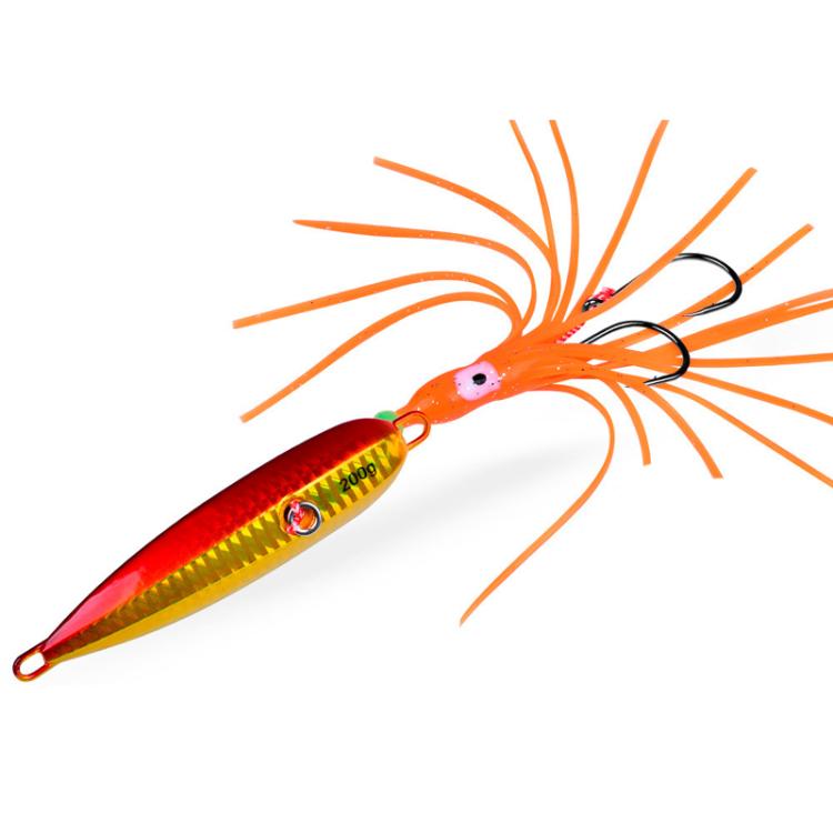60G PROBEROS LF159 Luminous Bearded Squid Hook Slow Cranking Road Runner Iron Plate Bionic False Bait(B)