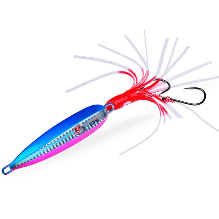 120G PROBEROS LF159 Luminous Bearded Squid Hook Slow Cranking Road Runner Iron Plate Bionic False Bait(D)