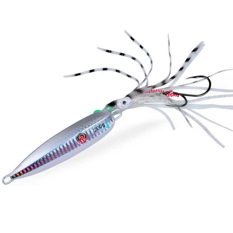 150G PROBEROS LF159 Luminous Bearded Squid Hook Slow Cranking Road Runner Iron Plate Bionic False Bait(E)