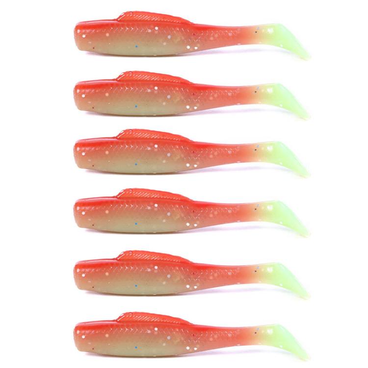 HENGJIA 6pcs / Box Outdoor Fishing Floating Soft Bait 8cm-5g Bionic False Lure, Style: 1#