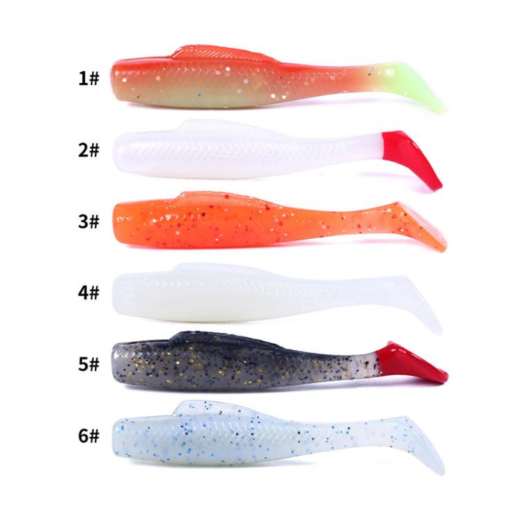 HENGJIA 6pcs / Box Outdoor Fishing Floating Soft Bait 8cm-5g Bionic False Lure, Style: 2#