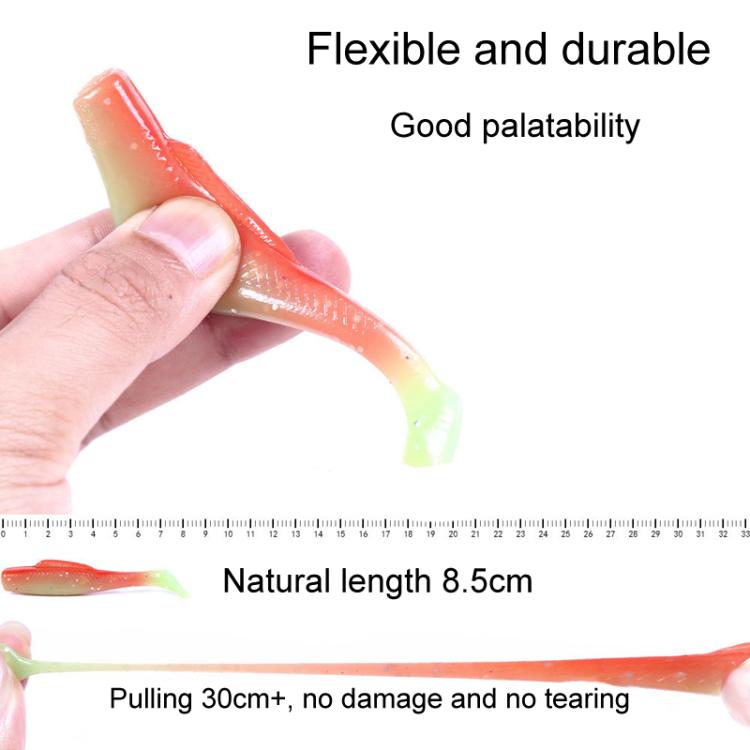 HENGJIA 6pcs / Box Outdoor Fishing Floating Soft Bait 8cm-5g Bionic False Lure, Style: 1#