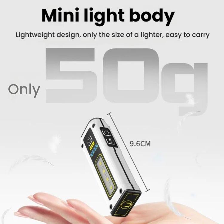 E-SMARTER STD01 COB Work Light With Power Display Outdoor Emergency Repair Light With Magnet LED Mini Flashlight(Black)
