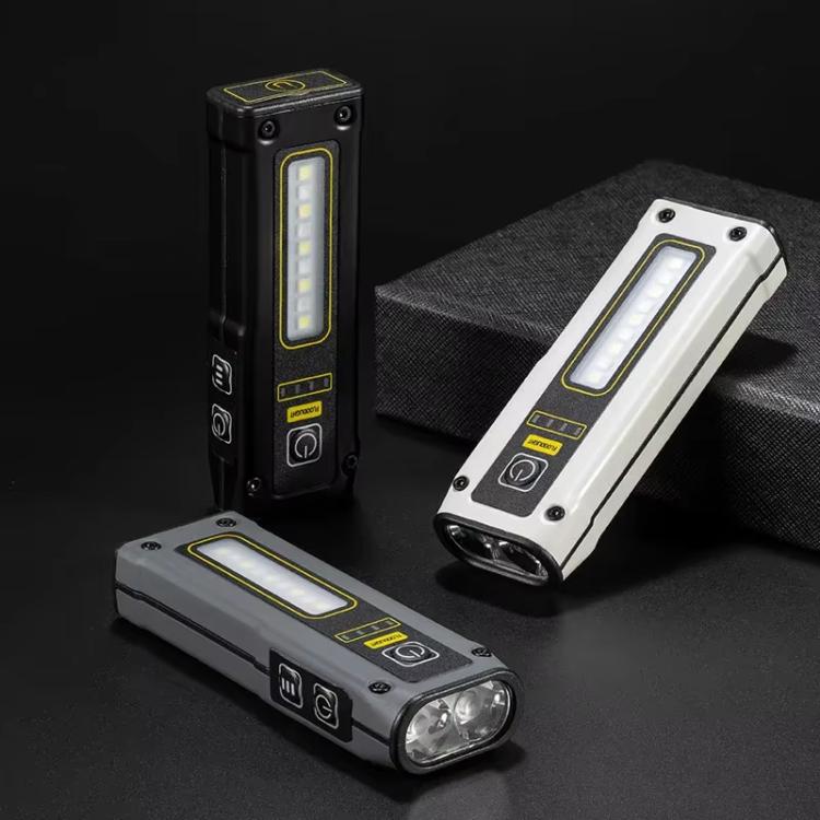 E-SMARTER STD01 COB Work Light With Power Display Outdoor Emergency Repair Light With Magnet LED Mini Flashlight(Gray)