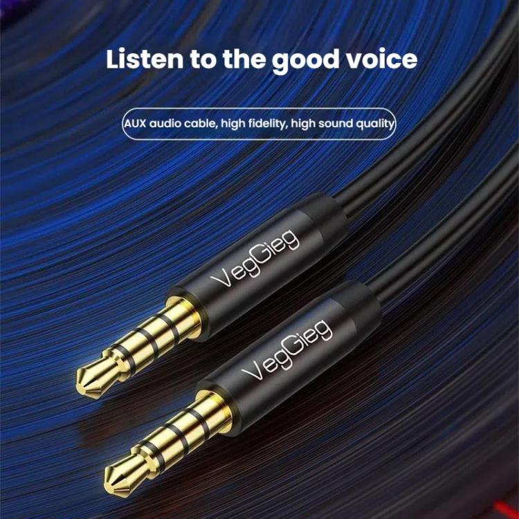 VegGieg 3.5mm Male To Male Aux Audio Cable Phone Computer Car Earphone Listening Audio Connection Cable, Length: 3m(Black)