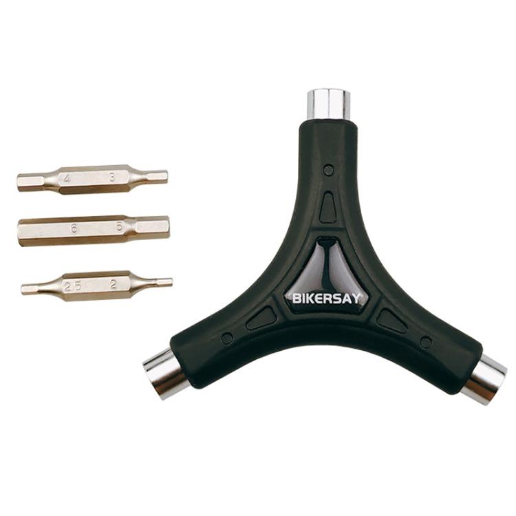 BIKERSAY Bicycle Multi-Function Triangular Hexagonal Y-Type Wrench(BT060)