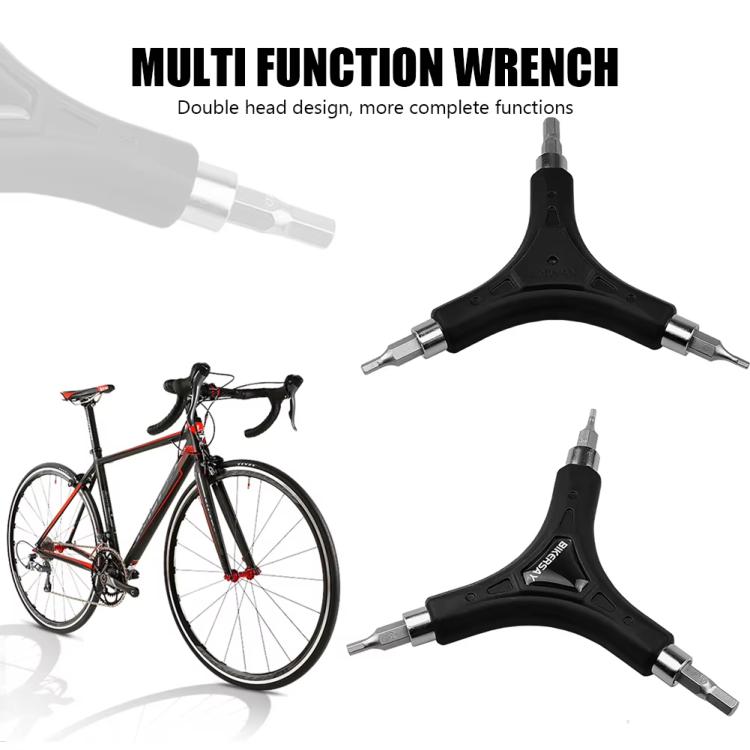 BIKERSAY Bicycle Multi-Function Triangular Hexagonal Y-Type Wrench(BT060)
