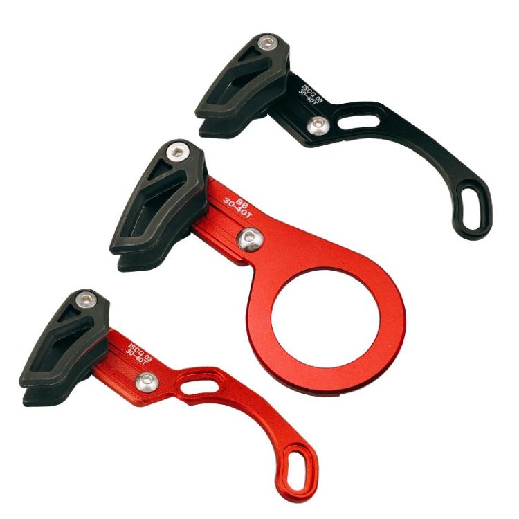 Bicycle Front Derailleur Single-Plate Positive Negative Tooth Chain Guide, Color: BB Center Shaft Model Red