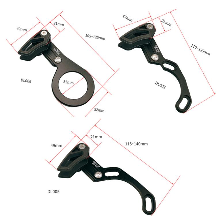 Bicycle Front Derailleur Single-Plate Positive Negative Tooth Chain Guide, Color: ISG05 Model Red