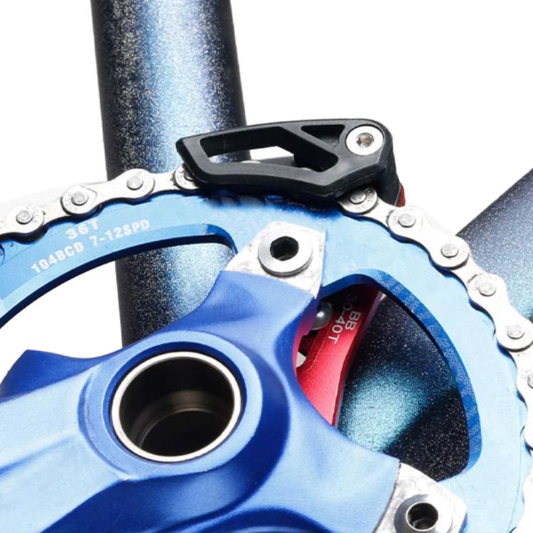 Bicycle Front Derailleur Single-Plate Positive Negative Tooth Chain Guide, Color: ISG03 Model Black